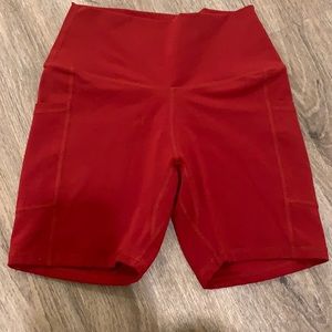 High Waisted Yoga Shorts with pockets
